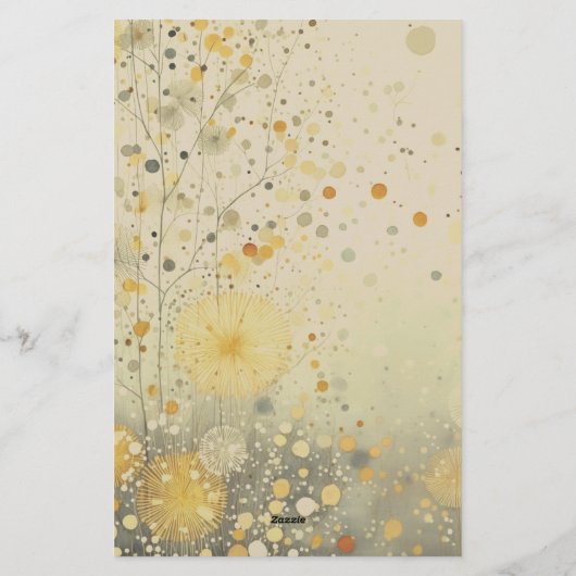 Daisy Floral geperste bloemen Briefpapier (Achterkant)