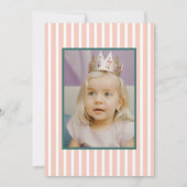 Daisy Floral Groen roze Groovy Meisje Verjaardag Kaart (Achterkant)