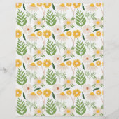 Daisy Floral Hij zei Zij zei Bruiloftsspel  Flyer (Achterkant)