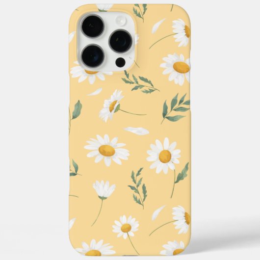 Daisy Floral iPhone Case – Geel Esthetisch Hoesje (Achterkant)