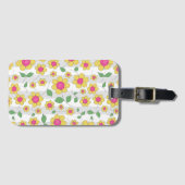 Daisy floral kinderen die happy spring cartoon tek bagagelabel (Voorkant (horizontaal))