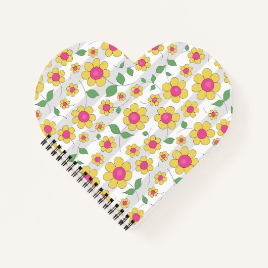 Daisy floral kinderen die happy spring cartoon tek notitieboek (Voorkant)