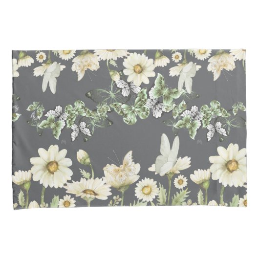 Daisy Floral Kussenslopen (Voorkant-Rechts)