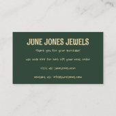 Daisy Floral Logo Chic Elegant Bestellen Bedankt Visitekaartje (Achterkant)