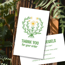 Daisy Floral Logo Chic Elegant Bestellen Bedankt Visitekaartje