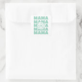 Daisy Floral Mama  Vierkante Sticker (Tas)