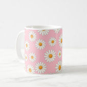Daisy Floral Mok – Cheerful Flower Pattern Coffee (Voorkant links)