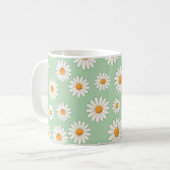 Daisy Floral Mok – Cheerful Flower Pattern Coffee (Voorkant links)