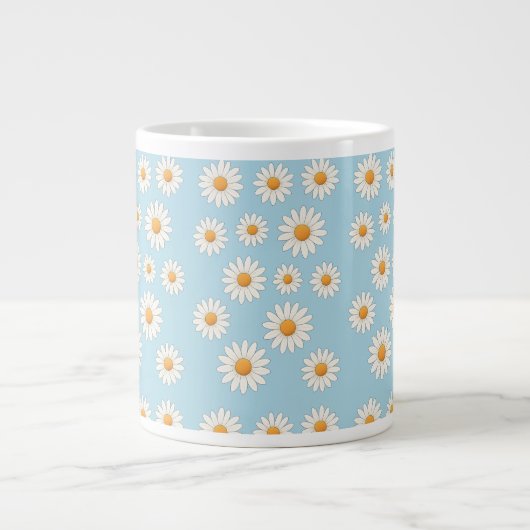 Daisy Floral Mok – Cheerful Flower Pattern Coffee (Voorkant)