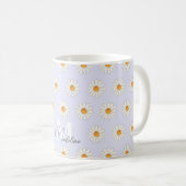 Daisy Floral Mok – Schattigee esthetische koffiebe (Voorkant rechts)