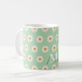 Daisy Floral Mok – Schattigee esthetische koffiebe (Voorkant links)