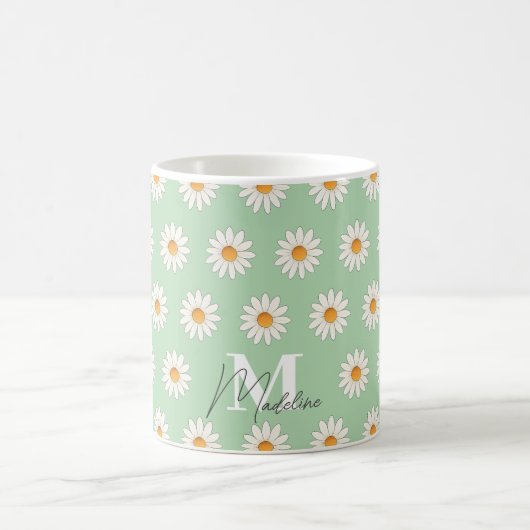 Daisy Floral Mok – Schattigee esthetische koffiebe (Center)