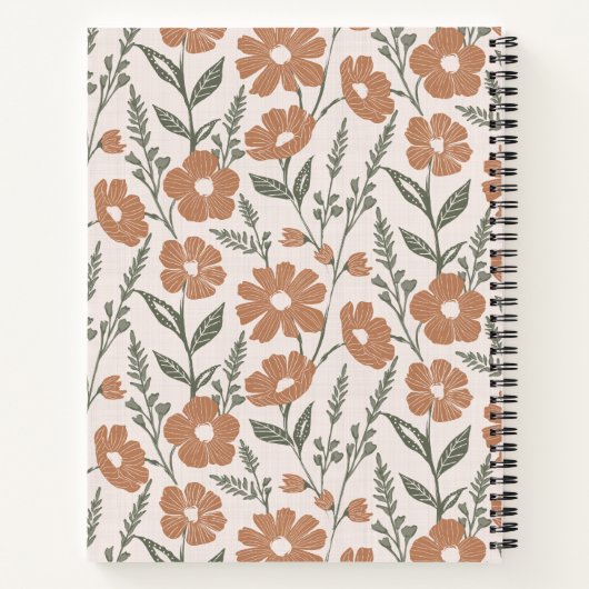  Daisy Floral Monogrammed Notitieboek (Achterkant)