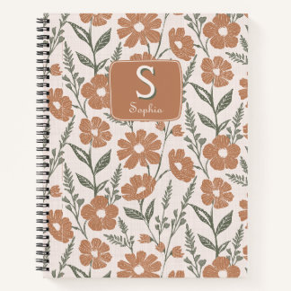 Daisy Floral Monogrammed Notitieboek