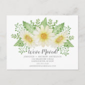 Daisy Floral Moving Announcement Aankondigingskaart (Voorkant)