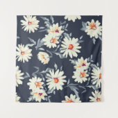 Daisy Floral: naadloze print Wandkleed (Voorkant (horizontaal))
