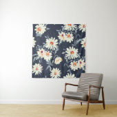 Daisy Floral: naadloze print Wandkleed (In situ)