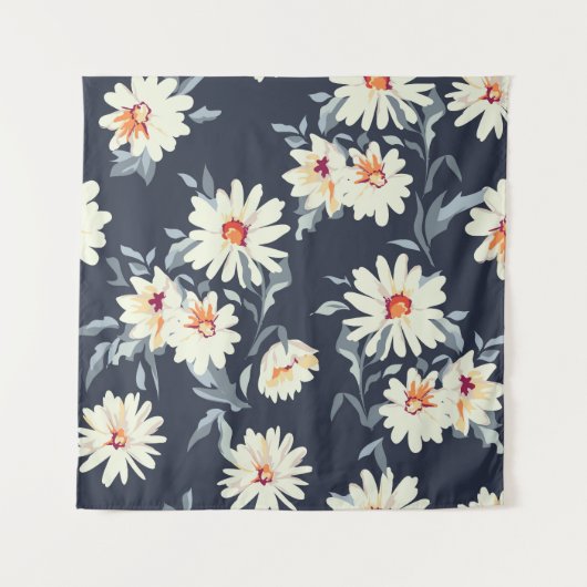Daisy Floral: naadloze print Wandkleed (Voorkant)