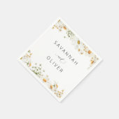 Daisy Floral Name of Monogram Napkins Servet (Hoek)