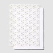 Daisy Floral Patroon Wedding Vellum Uitnodigingen (Offset)