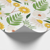 Daisy Floral Pattern Cadeaupapier (Hoek)