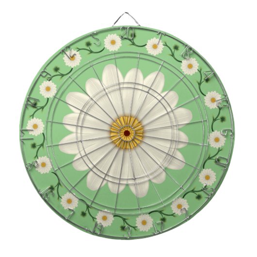 Daisy Floral Pattern Dartbord (Voorkant)