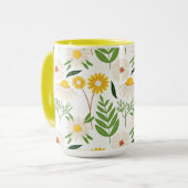 Daisy Floral Pattern Mok (Voorkant links)