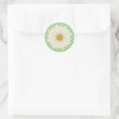 Daisy Floral Pattern Ronde Sticker (Tas)
