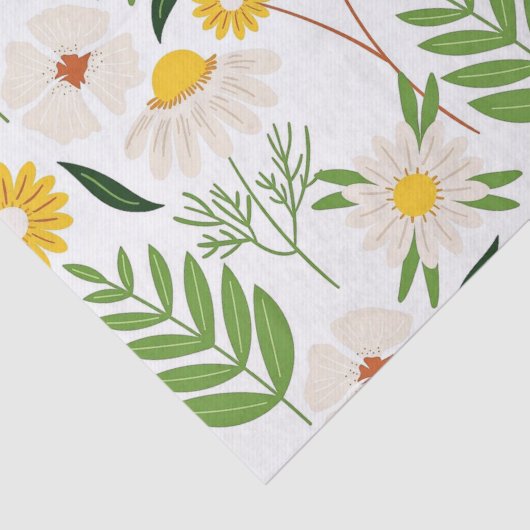 Daisy Floral Pattern Tissuepapier (Detail)