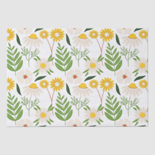 Daisy Floral Pattern Tissuepapier
