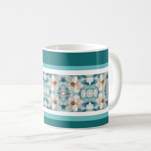 Daisy Floral Patterned Koffiemok (Voorkant rechts)