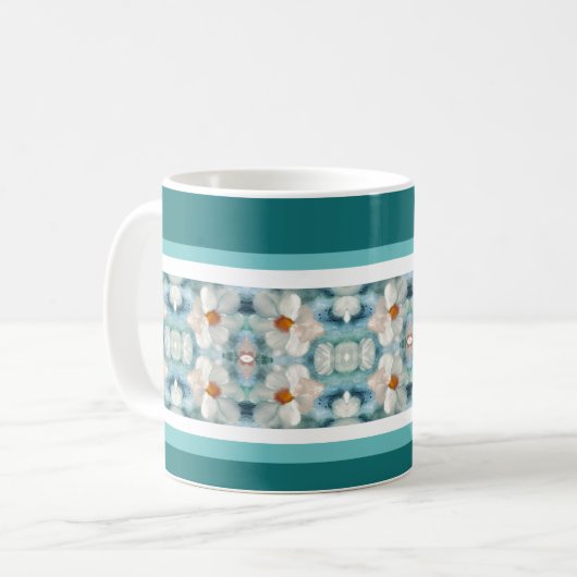 Daisy Floral Patterned Koffiemok (Voorkant links)