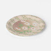 Daisy Floral Patterned Papieren Bordje (Gekanteld)