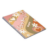 Daisy Floral Retro Hippie 60s 70s Feeling Groovy Notitieboek (Rechterzijde)