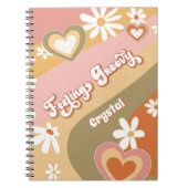 Daisy Floral Retro Hippie 60s 70s Feeling Groovy Notitieboek (Voorkant)
