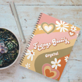 Daisy Floral Retro Hippie 60s 70s Feeling Groovy Notitieboek