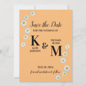 Daisy Floral Simple Save The Date (Voorkant)