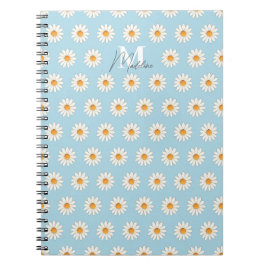 Daisy Floral Spiral Notitieboek – gepersonaliseerd