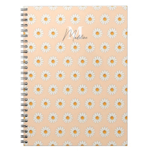 Daisy Floral Spiral Notitieboek – gepersonaliseerd