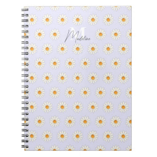 Daisy Floral Spiral Notitieboek – gepersonaliseerd