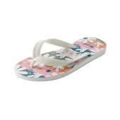 Daisy Floral Striped Pattern Kinder Teenslippers (Schuin)
