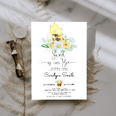 Daisy Floral Sweet As Can Bee Baby shower Kaart