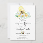 Daisy Floral Sweet As Can Bee Baby shower Kaart (Voorkant)