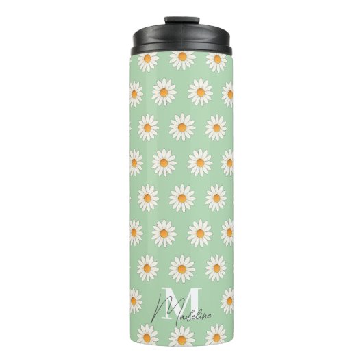 Daisy Floral Thermal Tumbler – Esthetisch geïsolee Thermosbeker (Voorkant)