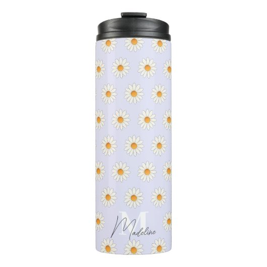 Daisy Floral Thermal Tumbler – Esthetisch geïsolee Thermosbeker (Voorkant)