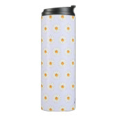Daisy Floral Thermal Tumbler – Esthetisch geïsolee Thermosbeker (Gedraaid links)