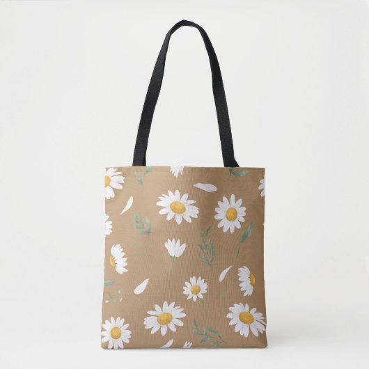 Daisy Floral Tote Bag (Voorkant)