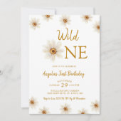Daisy Floral verjaardagsfeestje uitnodiging (Voorkant)