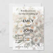Daisy Floral Wedding Kaart (Voorkant)