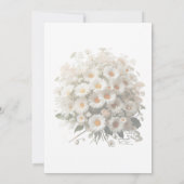 Daisy Floral Wedding Kaart (Achterkant)